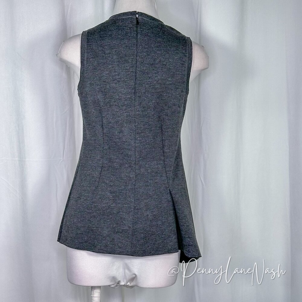 Rachel Roy Amelia Pleated Peplum Tank Top Charcoal - Picture 5 of 12